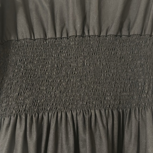 Fanm Mon Sundial Embroidered Short Sleeve Midi Dress Black/White NWT Sz Small - Picture 7 of 11